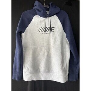 American Eagle Navy Grey Hoodies Size Medium ACTIVESPORT Soft Fleece Colorblock